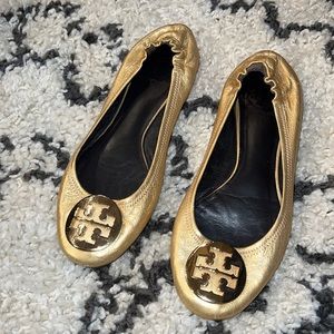 Tory Burch Reva Ballet flat Metallic Gold Size 7.5